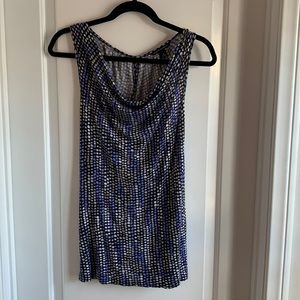 Banana Republic small multi color purple gray black blouse